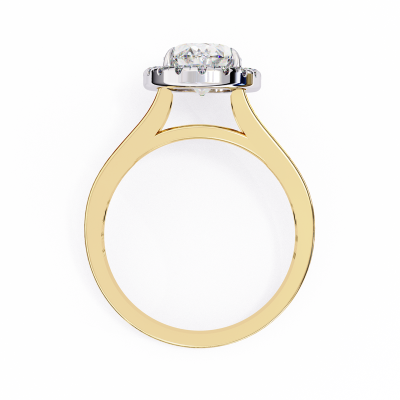 14k IGI certified oval ring with E-F color VVS-VS clarity diamonds 143