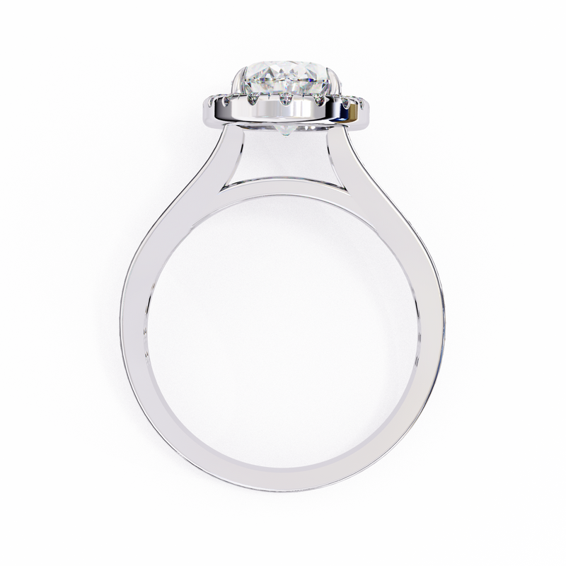 14k IGI certified oval ring with E-F color VVS-VS clarity diamonds 143