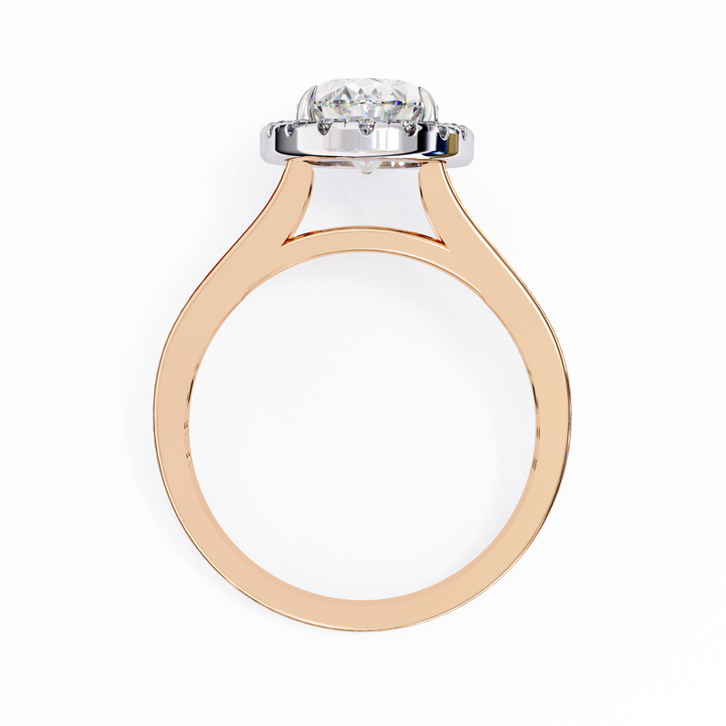 14k IGI certified oval ring with E-F color VVS-VS clarity diamonds 143