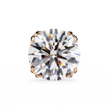 14K White Gold IGI Certified Round Solitaire Stud Earrings, 4 Double split Prong, D-E Color, VVS/VS Clarity