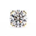 14K White Gold IGI Certified Round Solitaire Stud Earrings, 4 Double split Prong, D-E Color, VVS/VS Clarity