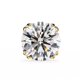 14K White Gold IGI Certified Round Solitaire Stud Earrings, 4 Double split Prong, D-E Color, VVS/VS Clarity