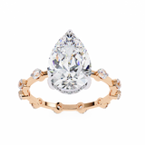 14k IGI certified pear ring with E-F color VVS-VS clarity diamonds 144