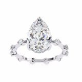 14k IGI certified pear ring with E-F color VVS-VS clarity diamonds 144