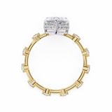 14K Lab Grown Diamond Hidden Halo Pear Engagement Ring, E-F Color, VVS-VS Clarity