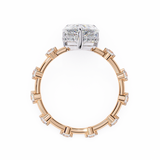 14K Lab Grown Diamond Hidden Halo Pear Engagement Ring, E-F Color, VVS-VS Clarity