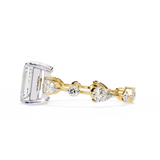 14k IGI certified radiant ring with E-F color VVS-VS clarity diamonds 146