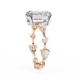 14k IGI certified radiant ring with E-F color VVS-VS clarity diamonds 146