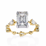 14k IGI certified radiant ring with E-F color VVS-VS clarity diamonds 146