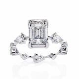 14k IGI certified radiant ring with E-F color VVS-VS clarity diamonds 146