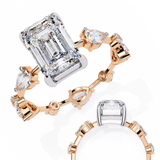 14k IGI certified radiant ring with E-F color VVS-VS clarity diamonds 146