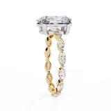 14k IGI certified oval ring with E-F color VVS-VS clarity diamonds 147
