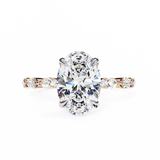 14k IGI certified oval ring with E-F color VVS-VS clarity diamonds 147