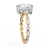 14k IGI certified radiant ring with E-F color VVS-VS clarity diamonds 148