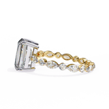 14k IGI certified radiant ring with E-F color VVS-VS clarity diamonds 148