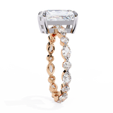 14k IGI certified radiant ring with E-F color VVS-VS clarity diamonds 148