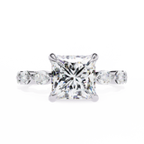 14k IGI certified princess ring with E-F color VVS-VS clarity diamonds 149