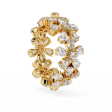 14k IGI certified pear wedding band with E-F color VVS-VS clarity diamonds 151