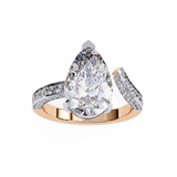 14k IGI certified pear ring with E-F color VVS-VS clarity diamonds 152