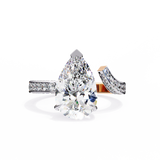 14k IGI certified pear ring with E-F color VVS-VS clarity diamonds 152