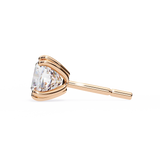 14K White Gold IGI Certified Cushion Cut Solitaire Stud Earrings, 4 Double split Prong, D-E Color, VVS/VS Clarity