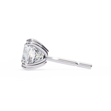 14K White Gold IGI Certified Cushion Cut Solitaire Stud Earrings, 4 Double split Prong, D-E Color, VVS/VS Clarity