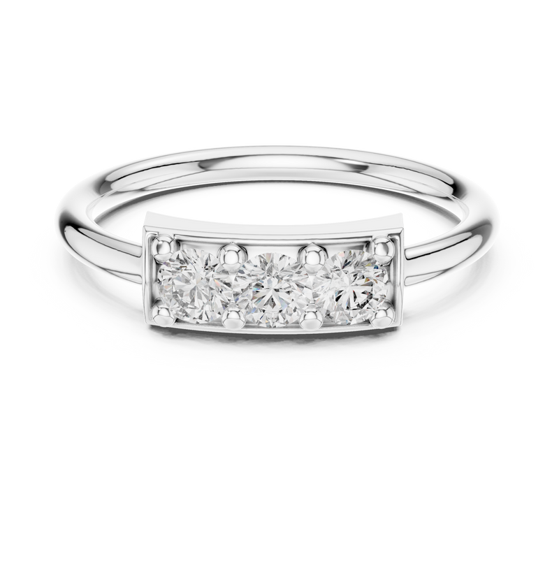 Ladies Ring 16@7 - White Gold - Image
