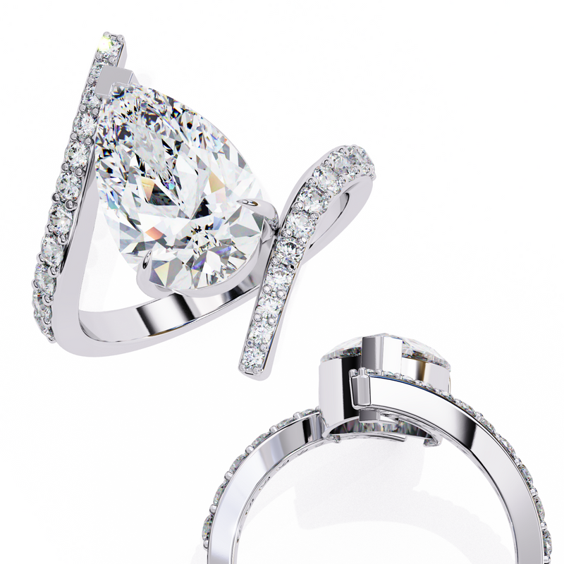 14k IGI certified round ring with E-F color VVS-VS clarity diamonds 153