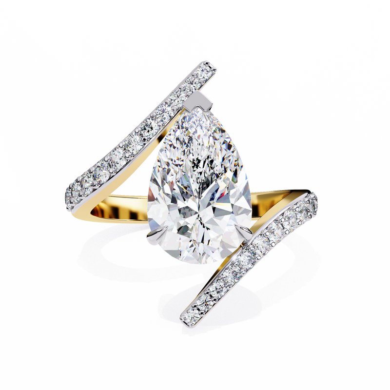 14k IGI certified round ring with E-F color VVS-VS clarity diamonds 153