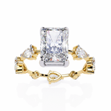 14k IGI certified radiant ring with E-F color VVS-VS clarity diamonds 155