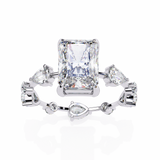 14k IGI certified radiant ring with E-F color VVS-VS clarity diamonds 155