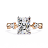 14k IGI certified radiant ring with E-F color VVS-VS clarity diamonds 155