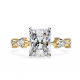 14k IGI certified radiant ring with E-F color VVS-VS clarity diamonds 155