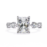 14k IGI certified radiant ring with E-F color VVS-VS clarity diamonds 155