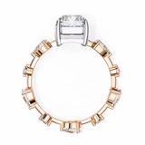 14k IGI certified radiant ring with E-F color VVS-VS clarity diamonds 155