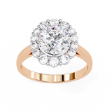 14k IGI certified round ring with E-F color VVS-VS clarity diamonds 156