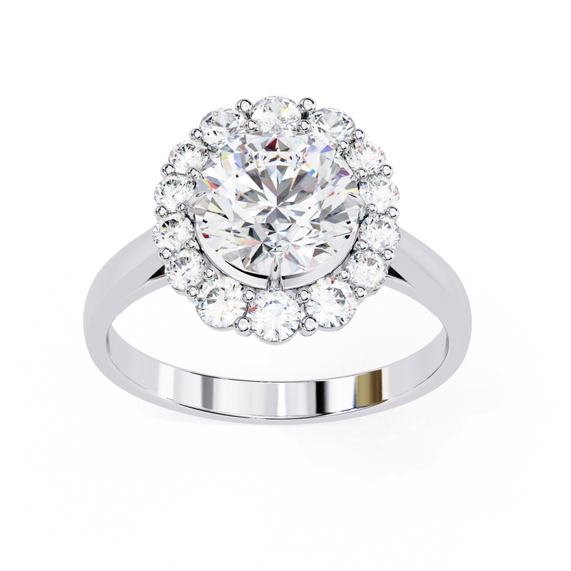 14k IGI certified round ring with E-F color VVS-VS clarity diamonds 156