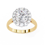 14k IGI certified round ring with E-F color VVS-VS clarity diamonds 156