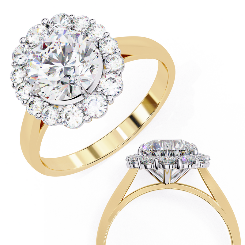 14k IGI certified round ring with E-F color VVS-VS clarity diamonds 156