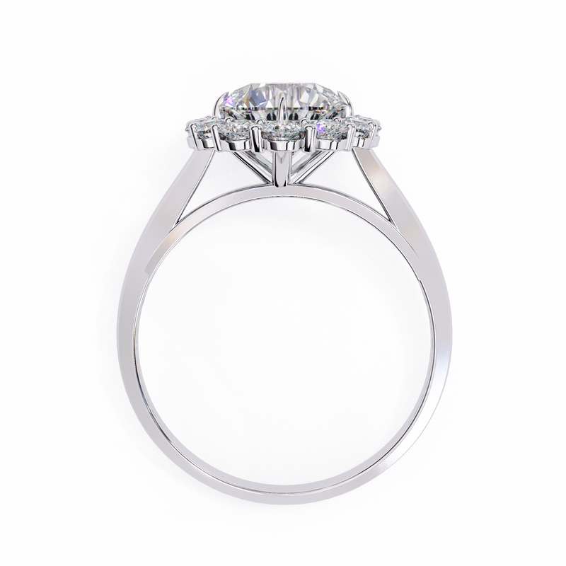 14k IGI certified round ring with E-F color VVS-VS clarity diamonds 156