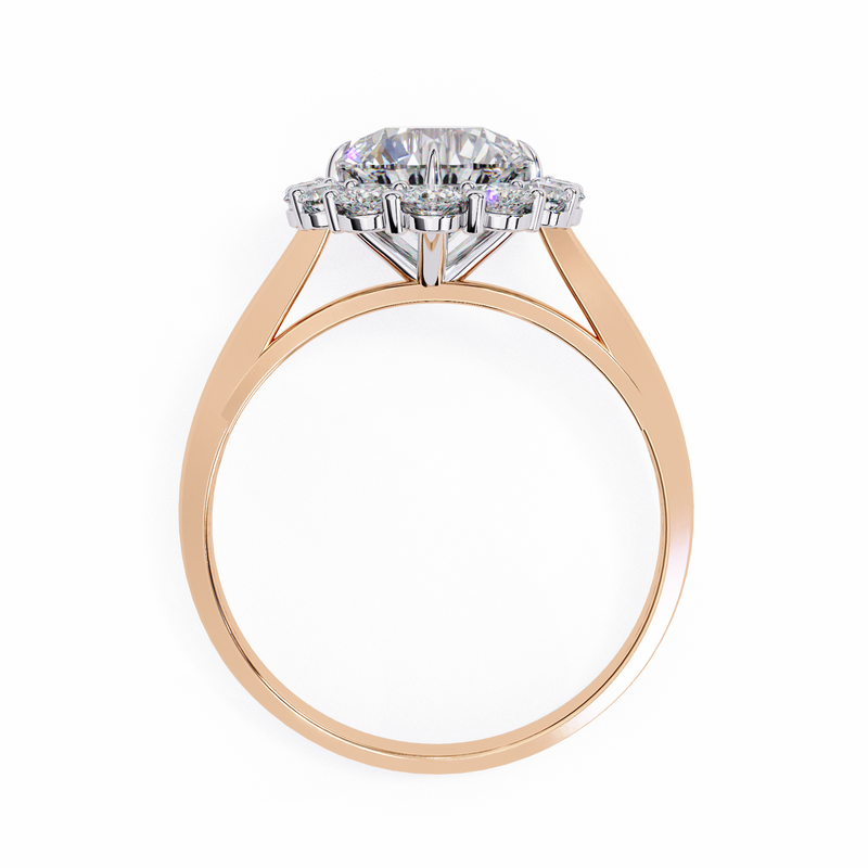 14k IGI certified round ring with E-F color VVS-VS clarity diamonds 156
