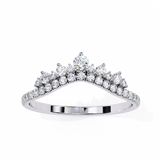 14k IGI certified round wedding band with E-F color VVS-VS clarity diamonds 157