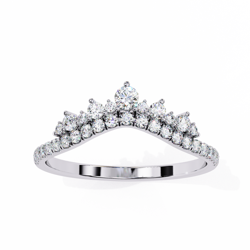 14k IGI certified round wedding band with E-F color VVS-VS clarity diamonds 157