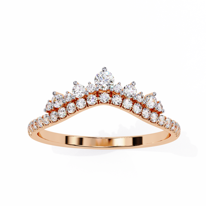 14k IGI certified round wedding band with E-F color VVS-VS clarity diamonds 157