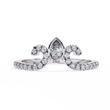 14k pear wedding band with E-F color VVS-VS clarity diamonds 158
