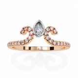 14k pear wedding band with E-F color VVS-VS clarity diamonds 158