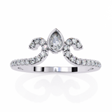 14k IGI certified pear wedding band with E-F color VVS-VS clarity diamonds 158