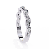 14k IGI certified round wedding band with E-F color VVS-VS clarity diamonds 159