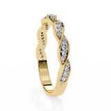 14k round wedding band with E-F color VVS-VS clarity diamonds 159