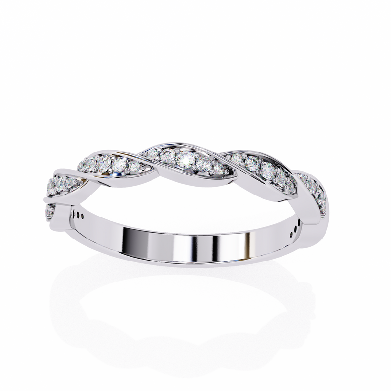 14k round wedding band with E-F color VVS-VS clarity diamonds 159